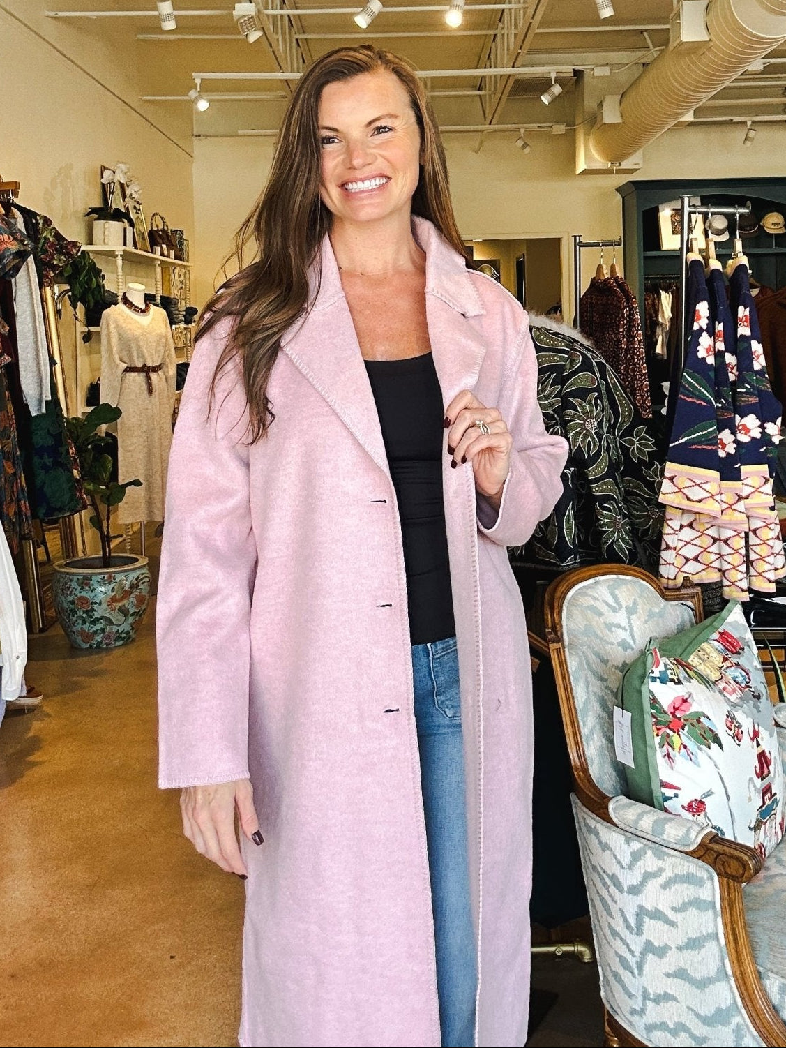 Isla Oversized Trench Coat - Pink - Elle Maxine