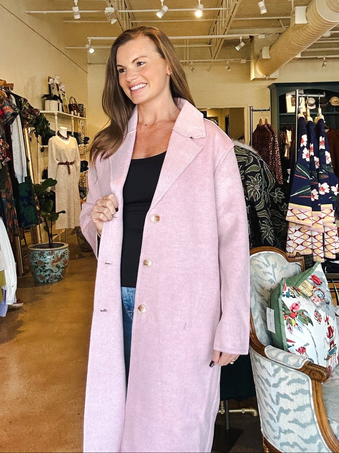 Isla Oversized Trench Coat - Pink - Elle Maxine