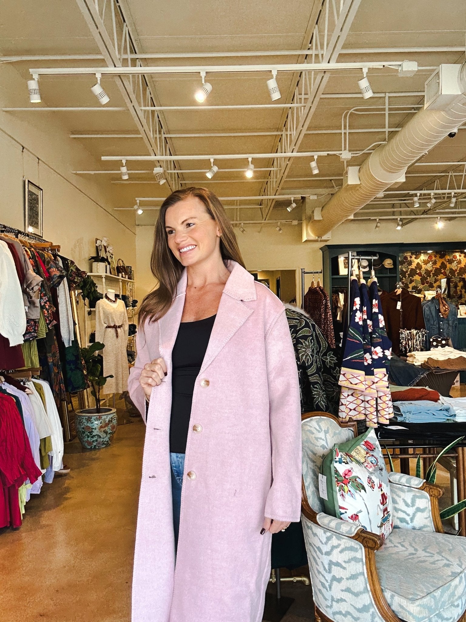 Isla Oversized Trench Coat - Pink - Elle Maxine