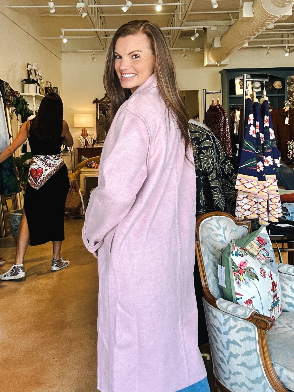 Isla Oversized Trench Coat - Pink - Elle Maxine