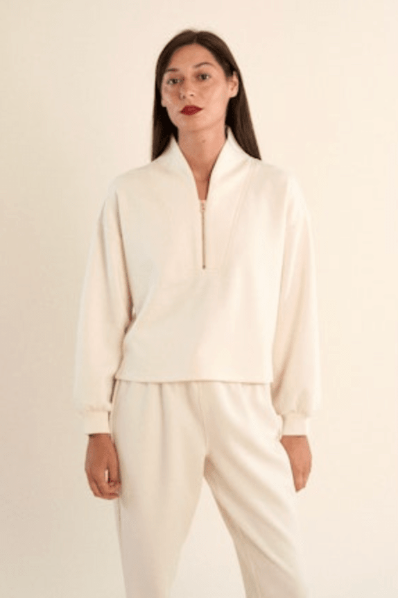 Isla Soft Knit Quarter Zip Pant Set - Elle Maxine