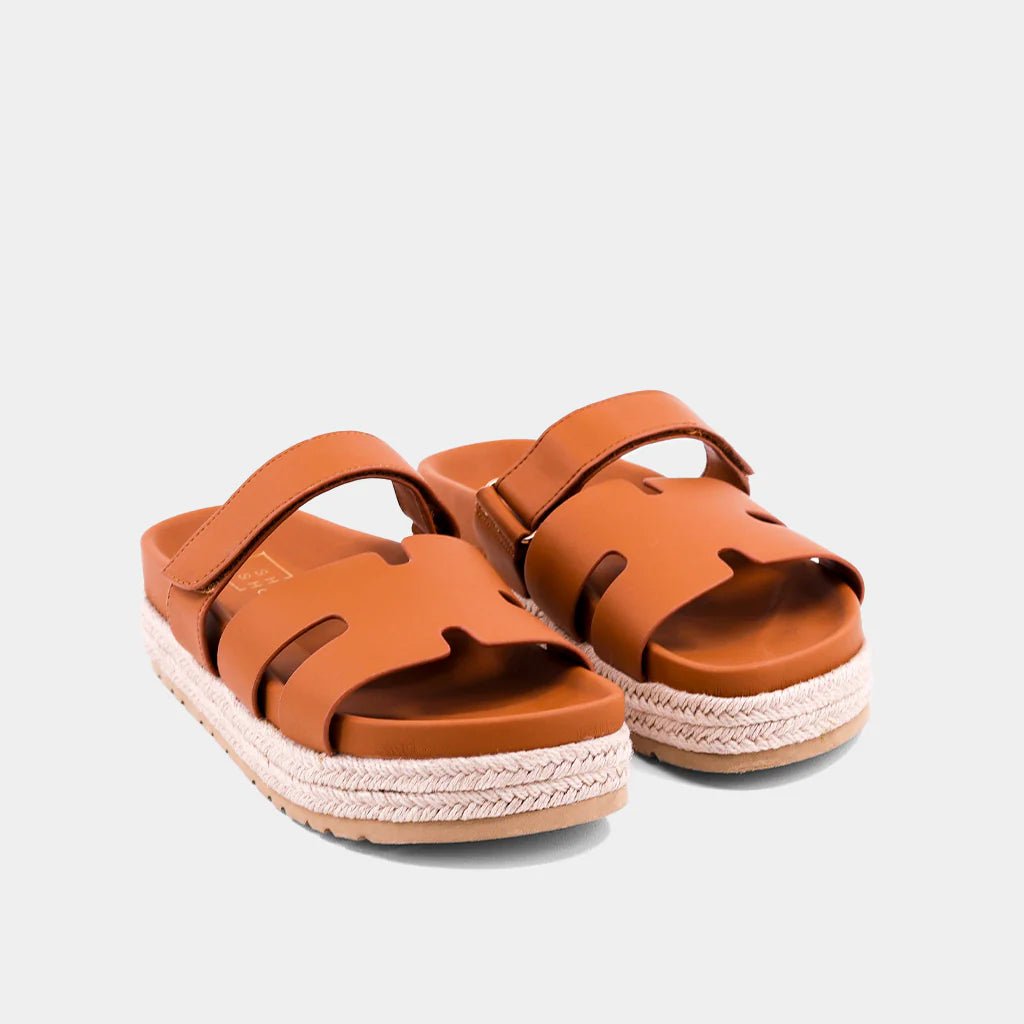 Izzy Platform Sandals - Camel - Elle Maxine