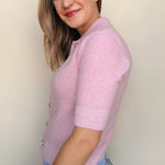 Jackie Short Sleeve Collared Sweater - Elle Maxine