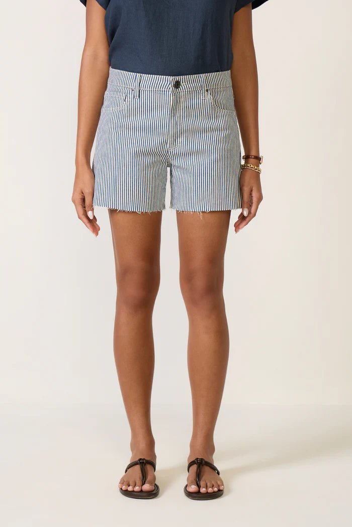 Jane High Rise Short - Navy Stripe - Elle Maxine