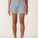 Jane High Rise Short - Navy Stripe - Elle Maxine