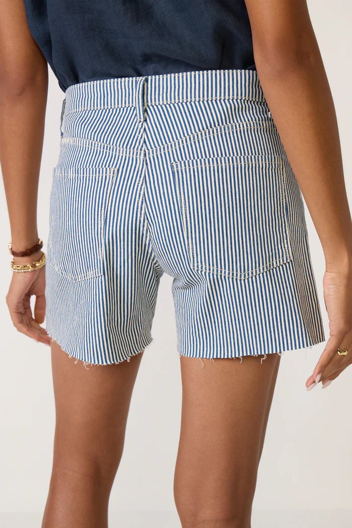 Jane High Rise Short - Navy Stripe - Elle Maxine