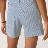Jane High Rise Short - Navy Stripe - Elle Maxine