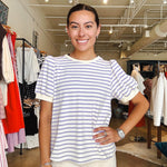 Jane Stripe Puff Sleeve Top - Elle Maxine