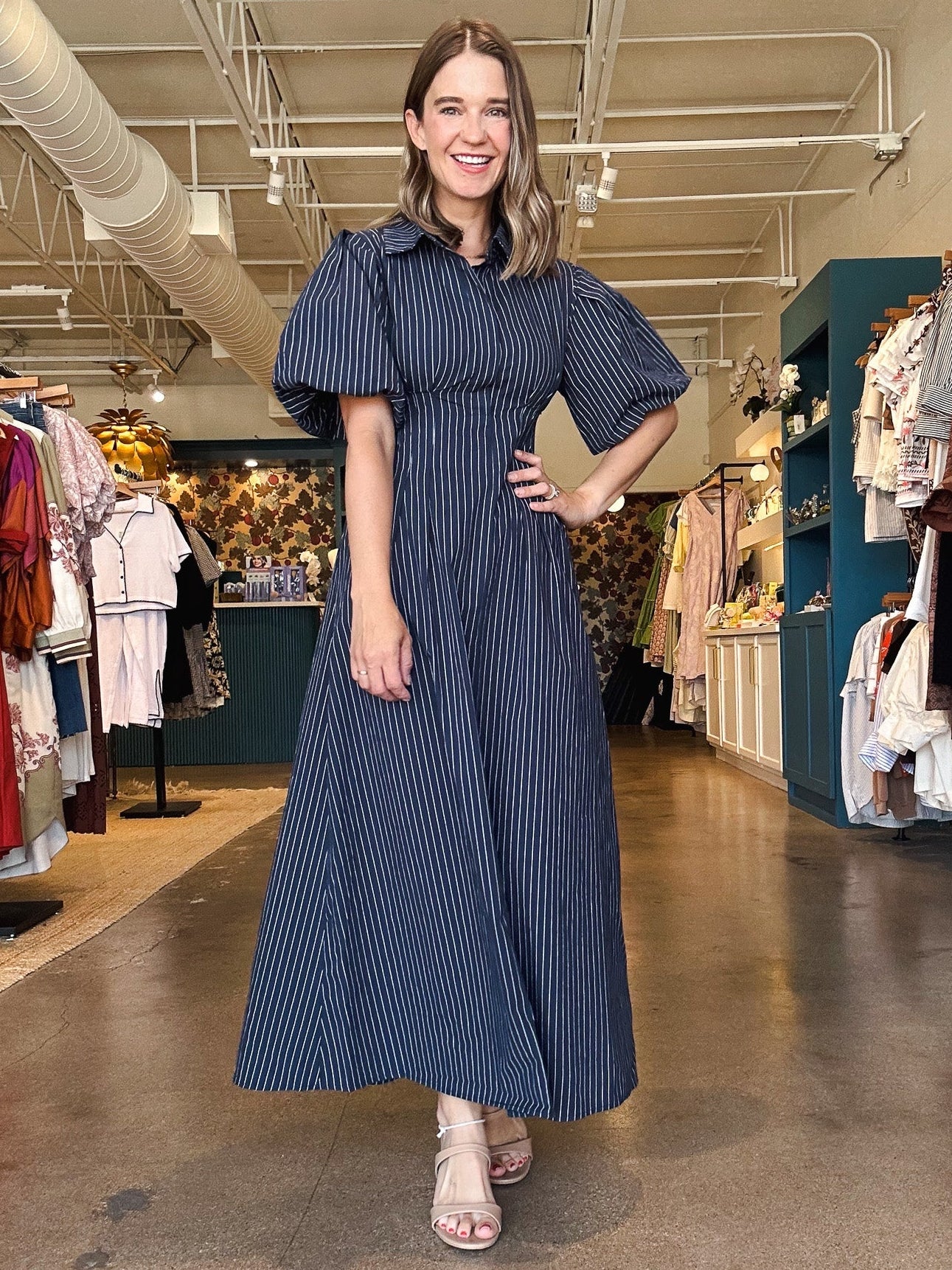 Janelle Stripe Maxi Dress - Elle Maxine