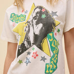 Janis Joplin Scrapbook Art Boyfriend Tee - Elle Maxine