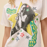 Janis Joplin Scrapbook Art Boyfriend Tee - Elle Maxine