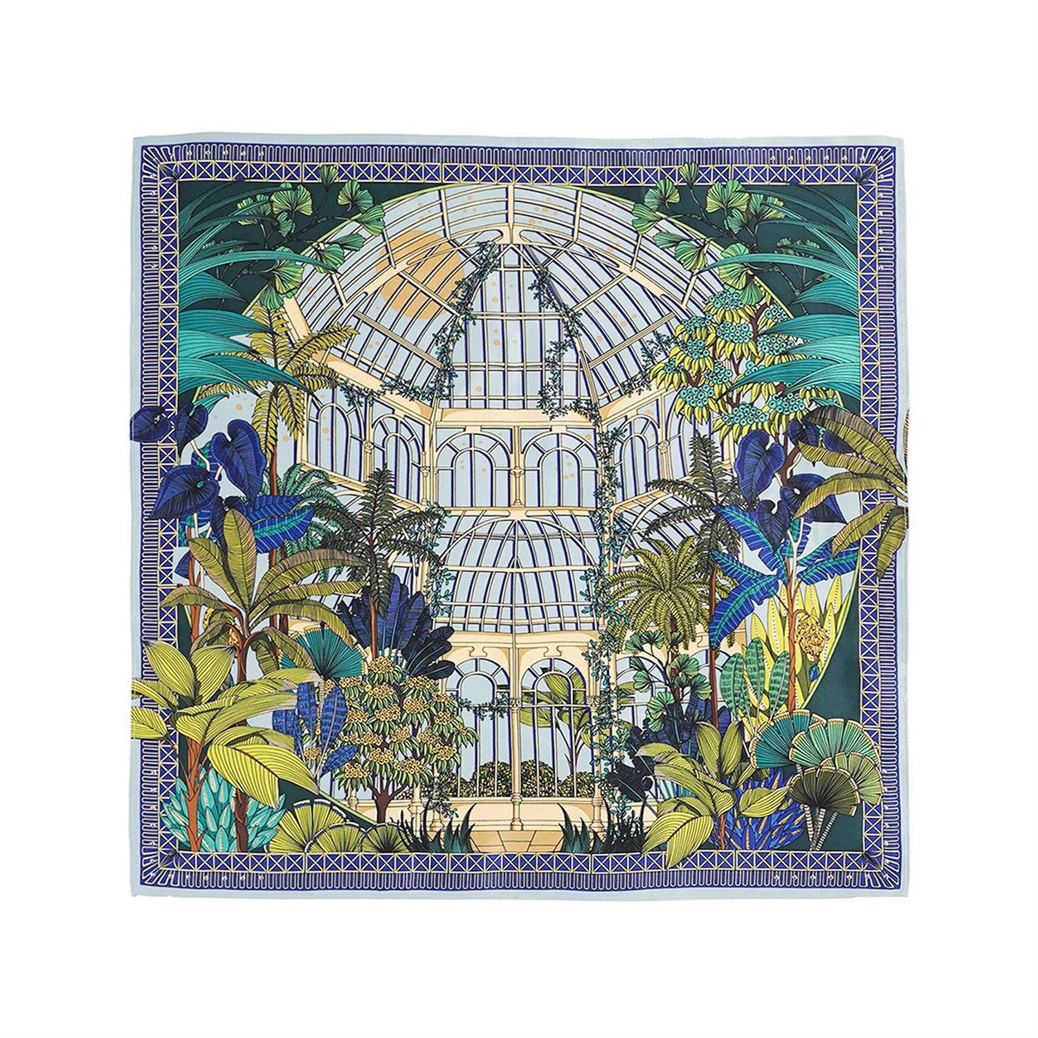Jardin Blue Mini Scarf - Elle Maxine