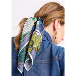 Jardin Blue Mini Scarf - Elle Maxine