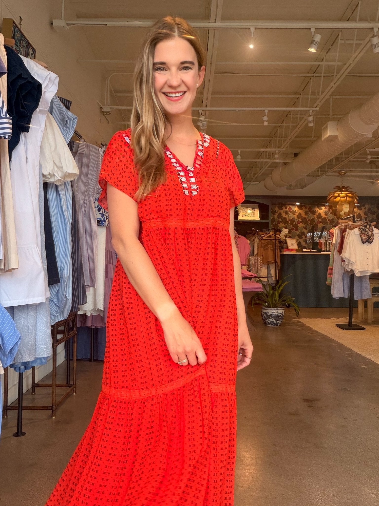 Jasper Maxi Dress - Orange - Elle Maxine