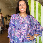 Jenna Floral Button Down Top - Elle Maxine