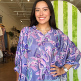 Jenna Floral Button Down Top - Elle Maxine