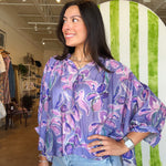 Jenna Floral Button Down Top - Elle Maxine