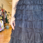 Jenny Tiered Skirt - Black - Elle Maxine