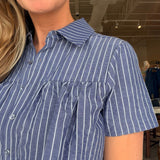 Jillian Layer Stripe Blouse - Elle Maxine