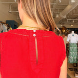 Joanne Sleeveless Top - Tomato - Elle Maxine