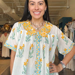 Jolene Collared Floral Top - Elle Maxine
