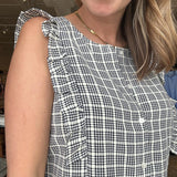 Jolie Plaid Ruffle Top - Elle Maxine