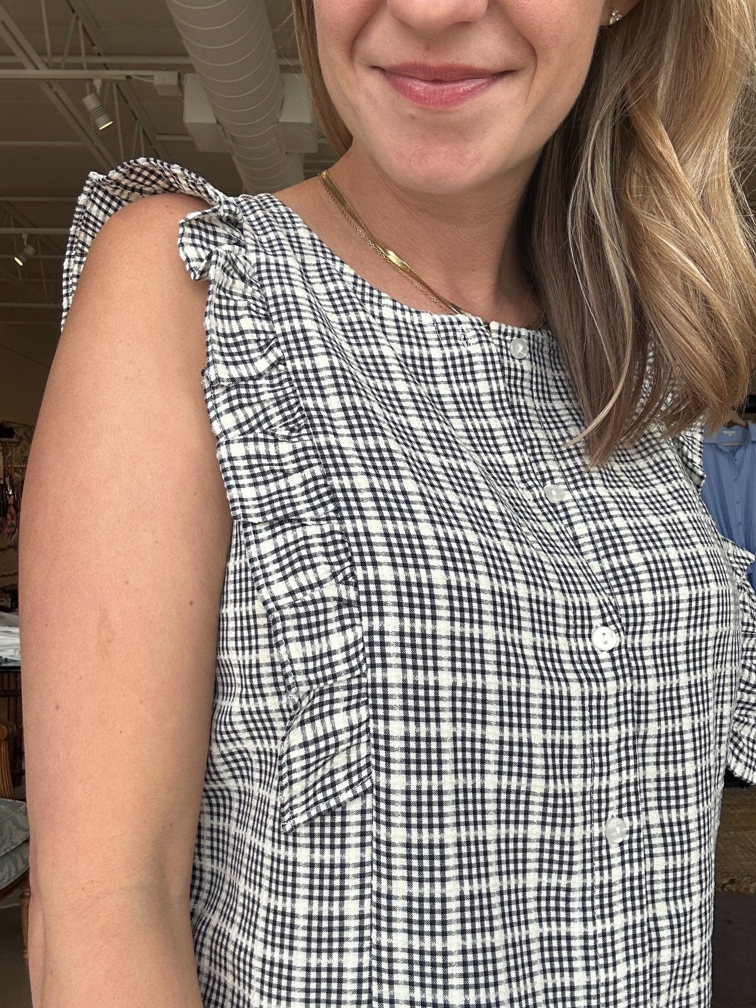 Jolie Plaid Ruffle Top - Elle Maxine