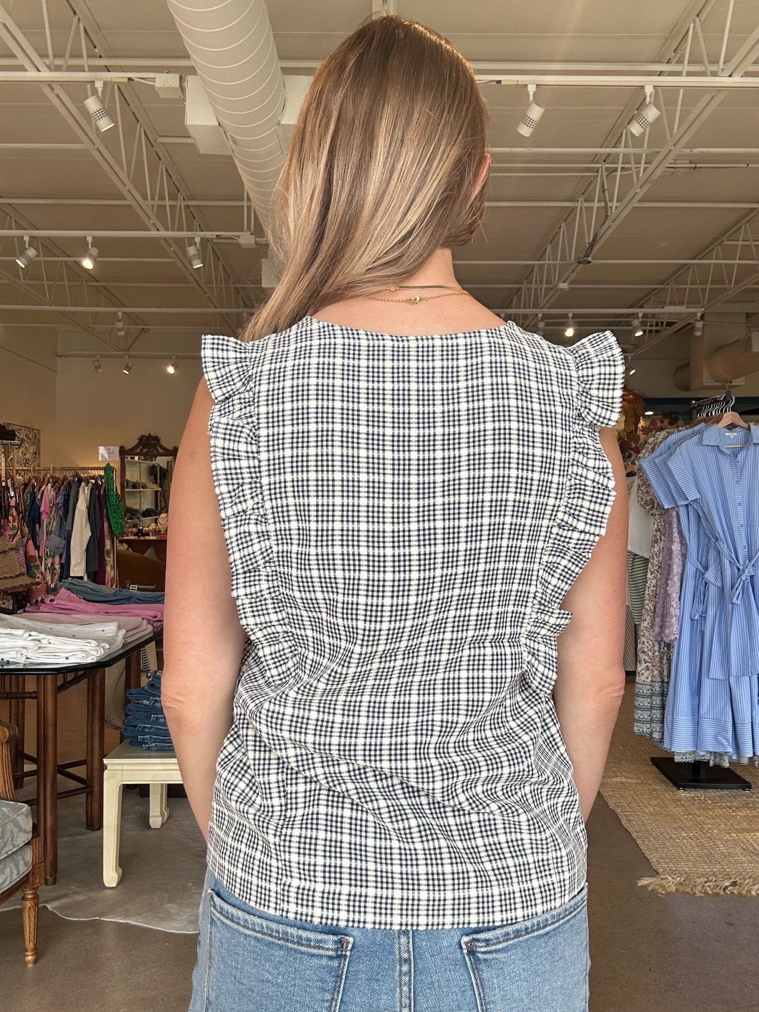 Jolie Plaid Ruffle Top - Elle Maxine