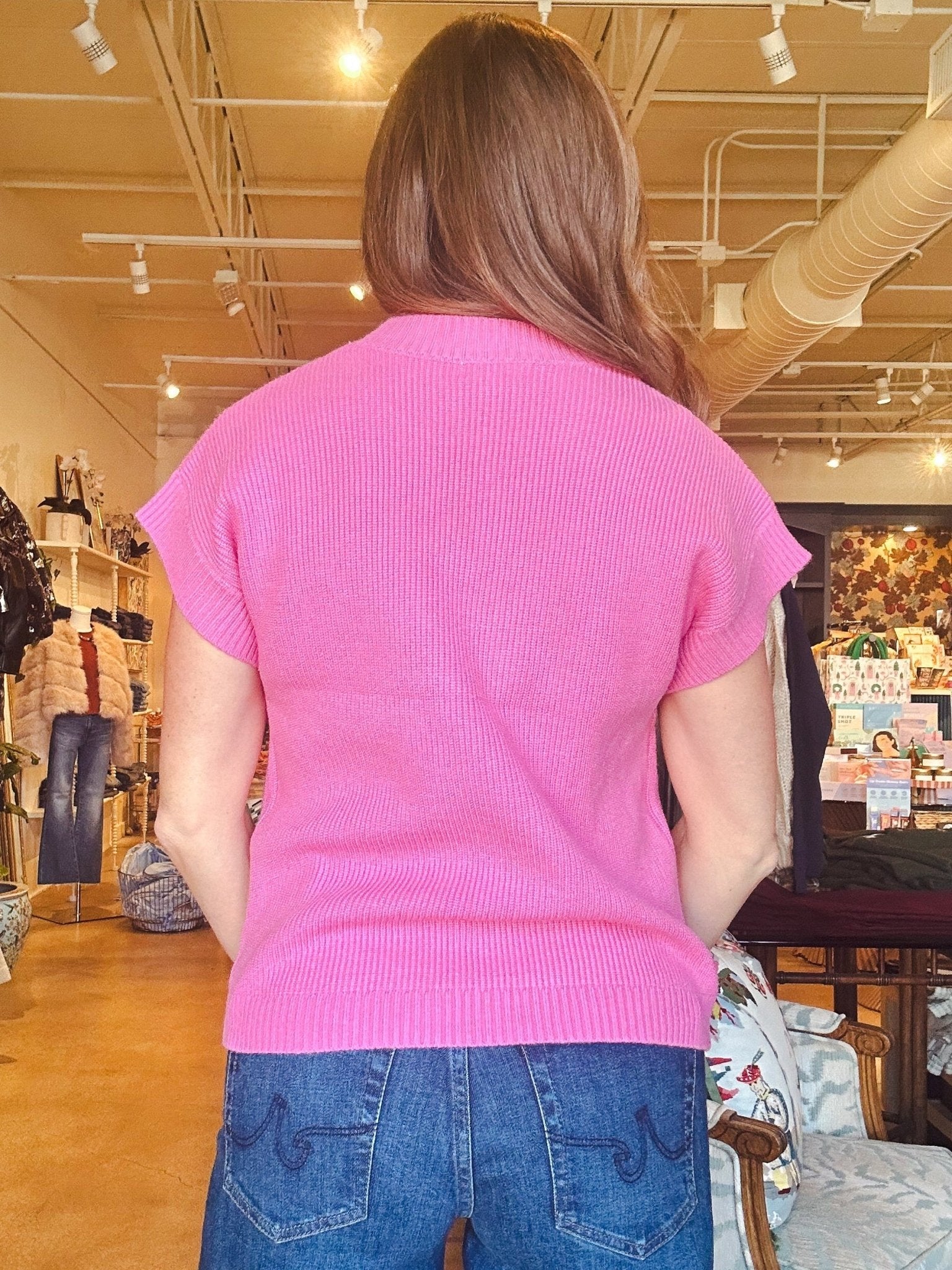 Josie Bow Sleeveless Sweater - Elle Maxine