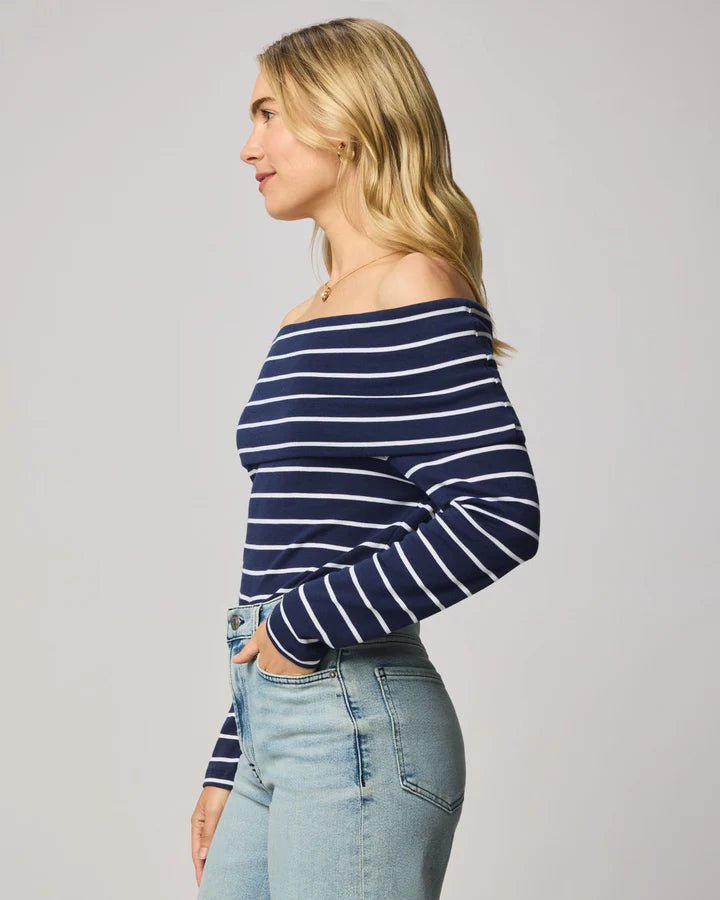 Josie Off Shoulder Stripe Top - Elle Maxine