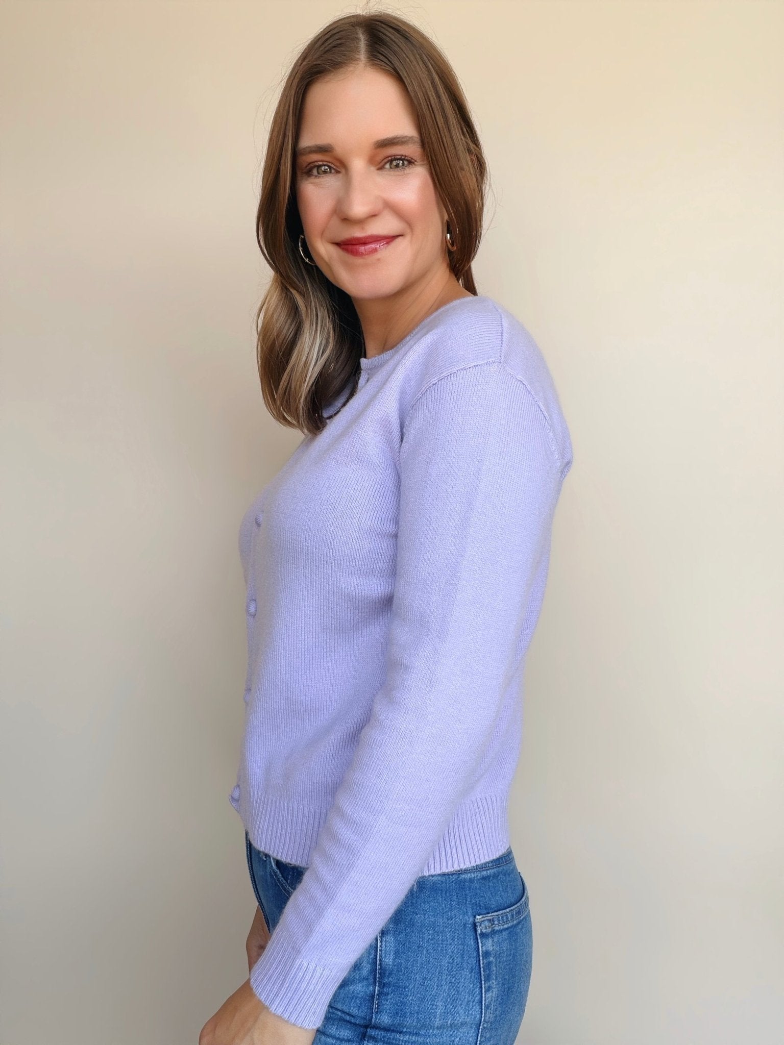 Judd Lavender Cardigan - Elle Maxine