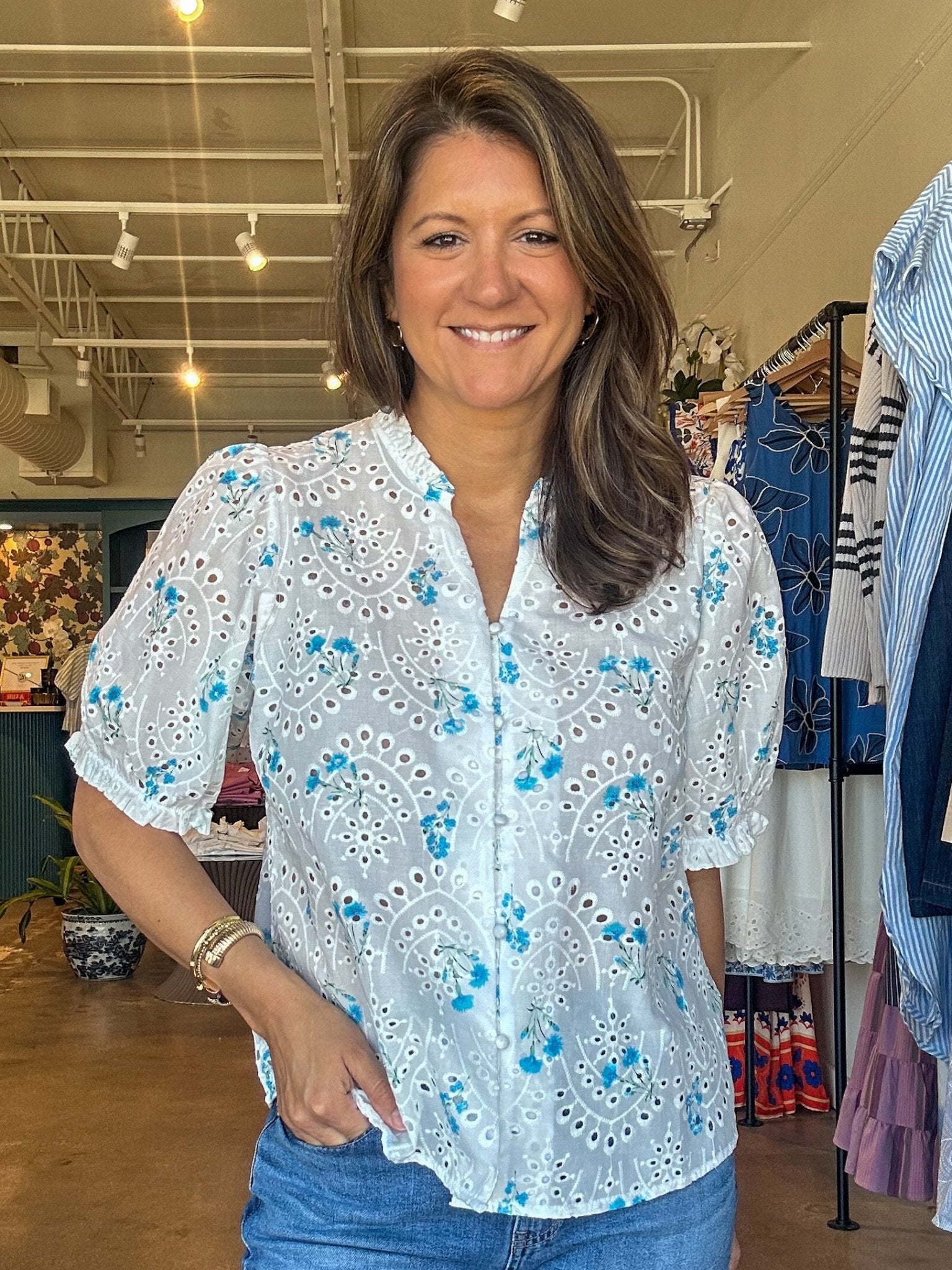 Judith Floral Top - Elle Maxine