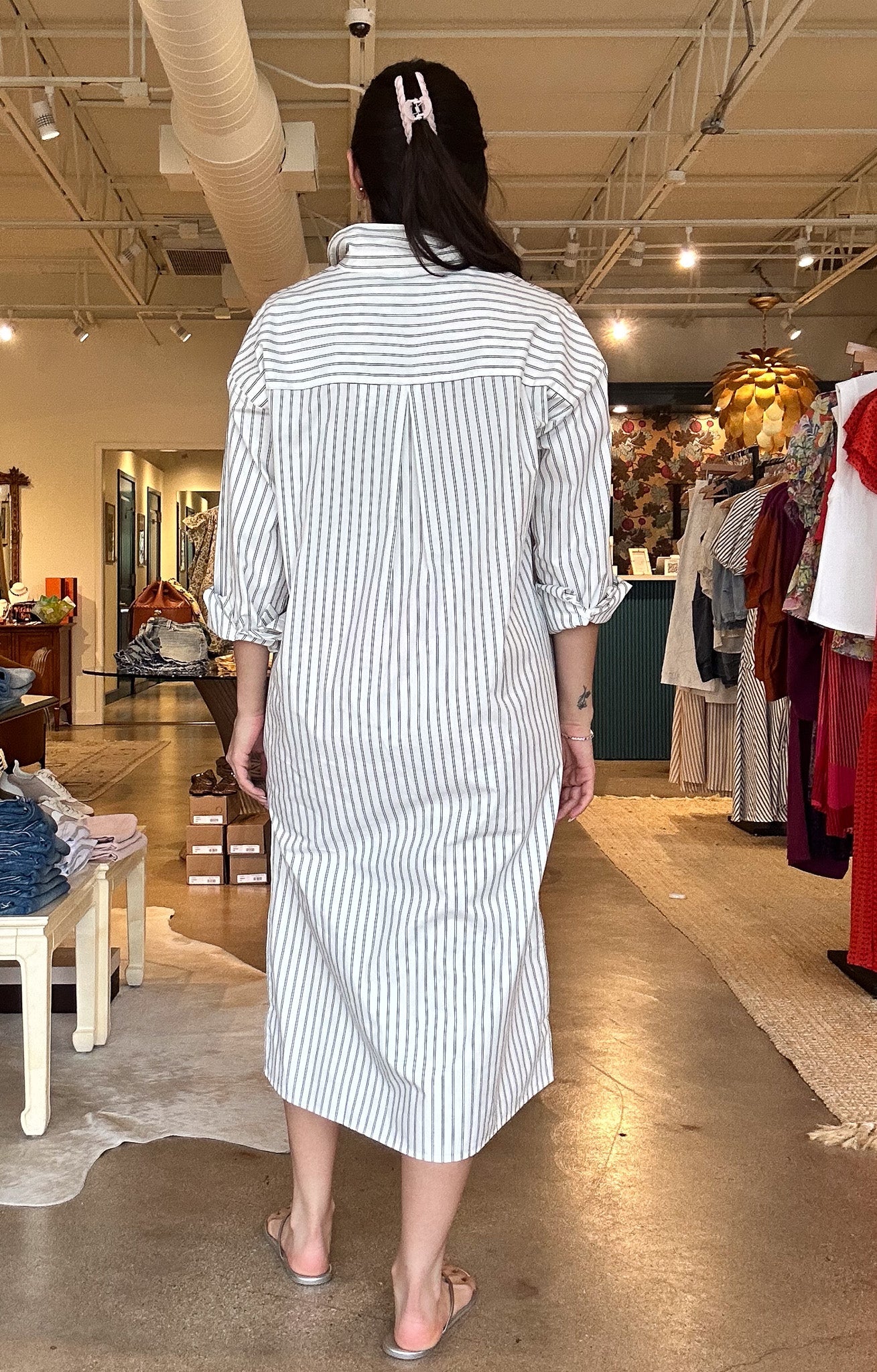 Jule Long Sleeve Dress - Ivory - Elle Maxine