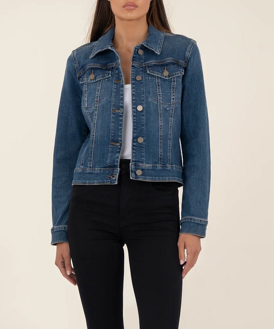Julia Crop Denim Jacket - Elle Maxine