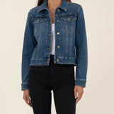 Julia Crop Denim Jacket - Elle Maxine
