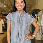 Julia Gingham Button Down Blouse - Elle Maxine