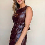 Julian Faux Leather Dress - Elle Maxine