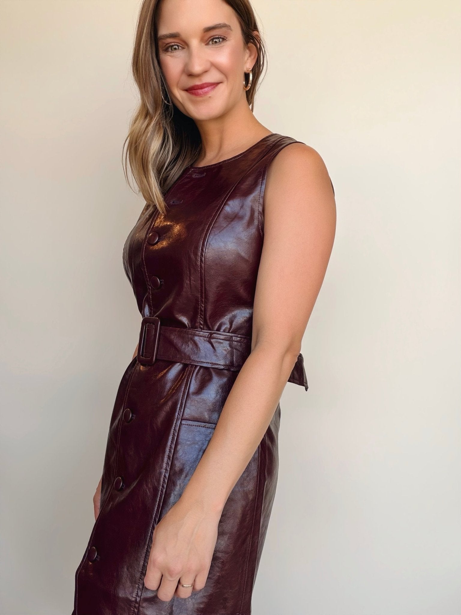 Julian Faux Leather Dress - Elle Maxine
