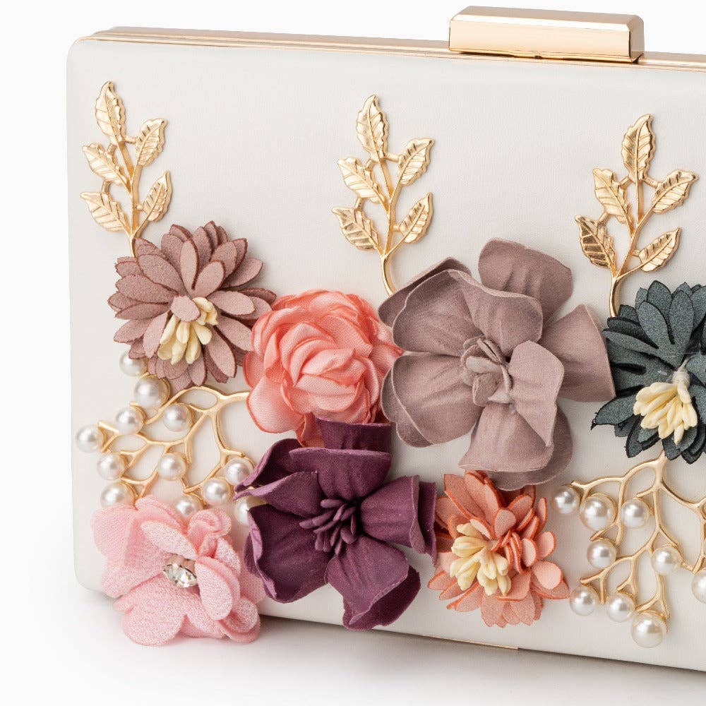 Juliet Flower Clutch Bag - Elle Maxine
