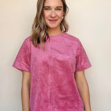 Juliette Suede Swing Top - Elle Maxine