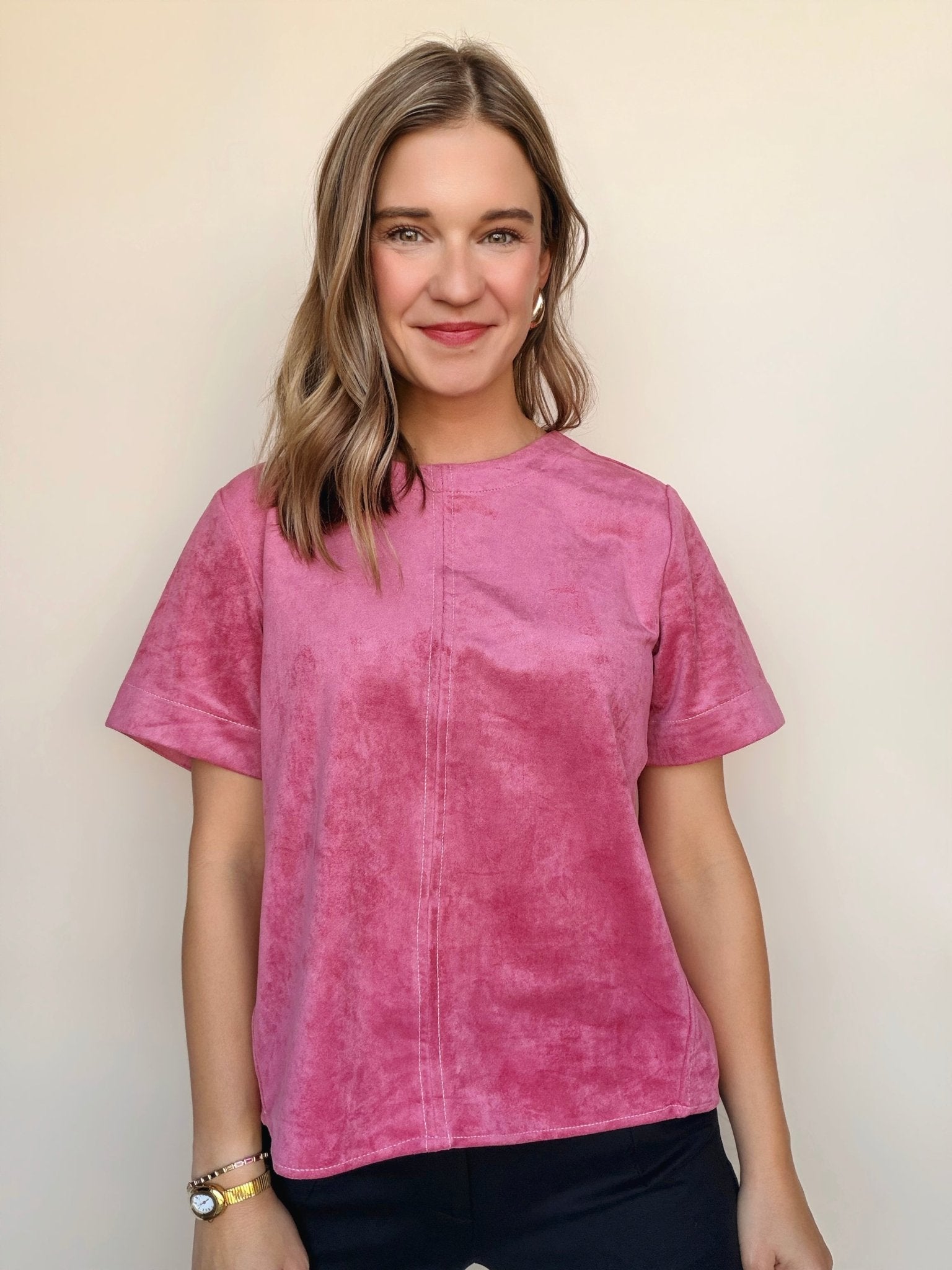 Juliette Suede Swing Top - Elle Maxine