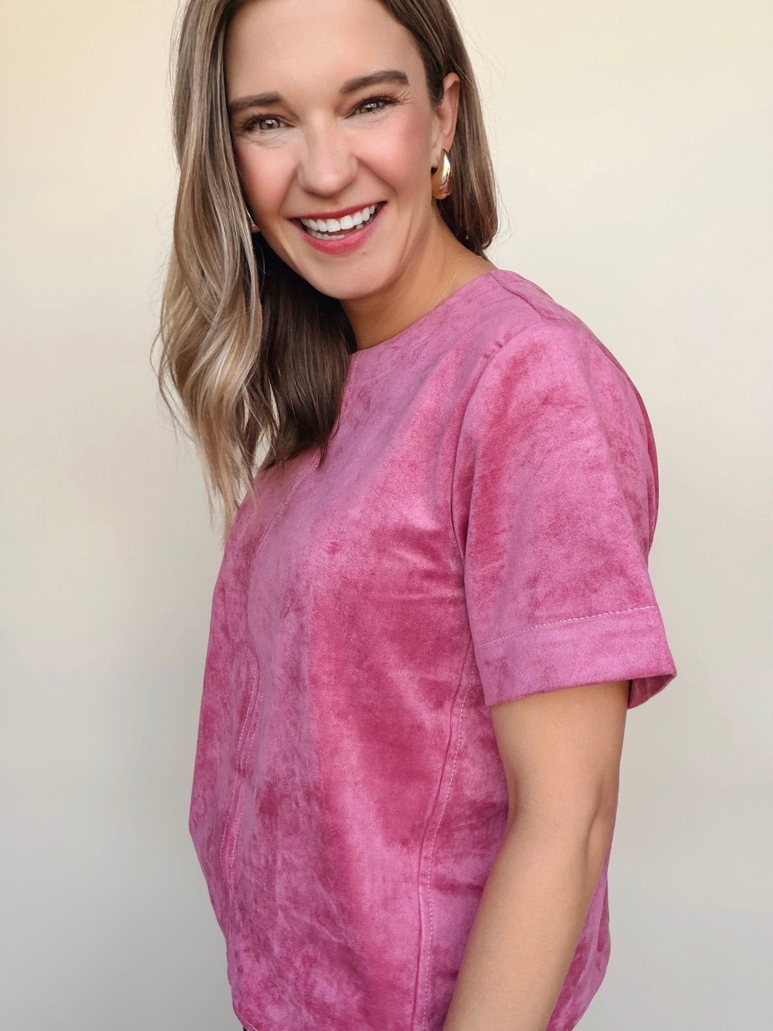 Juliette Suede Swing Top - Elle Maxine