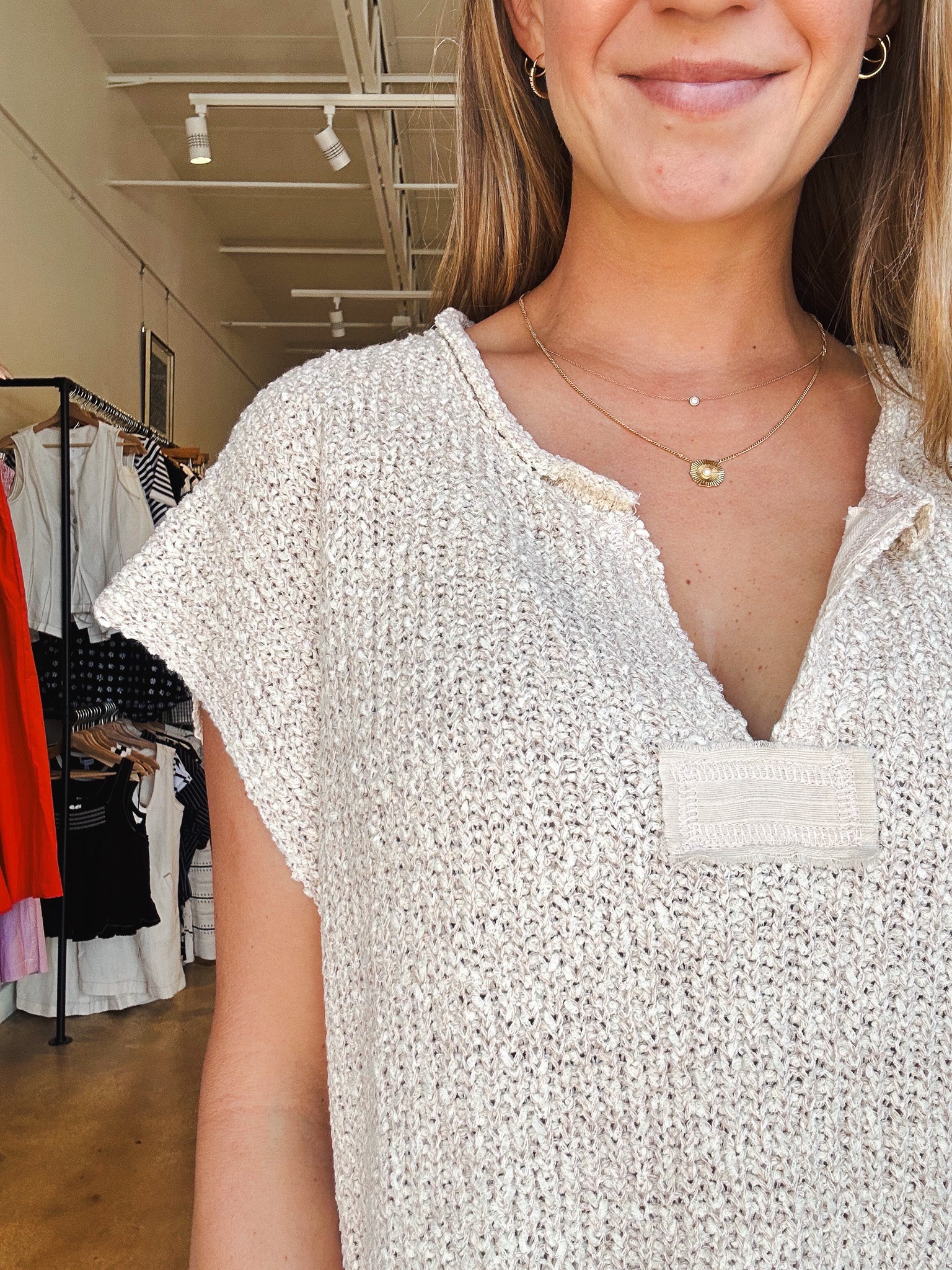 Juniper Knit Top - Oatmeal - Elle Maxine