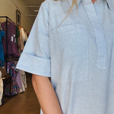 Jupiter Dress - Blue Stripe - Elle Maxine