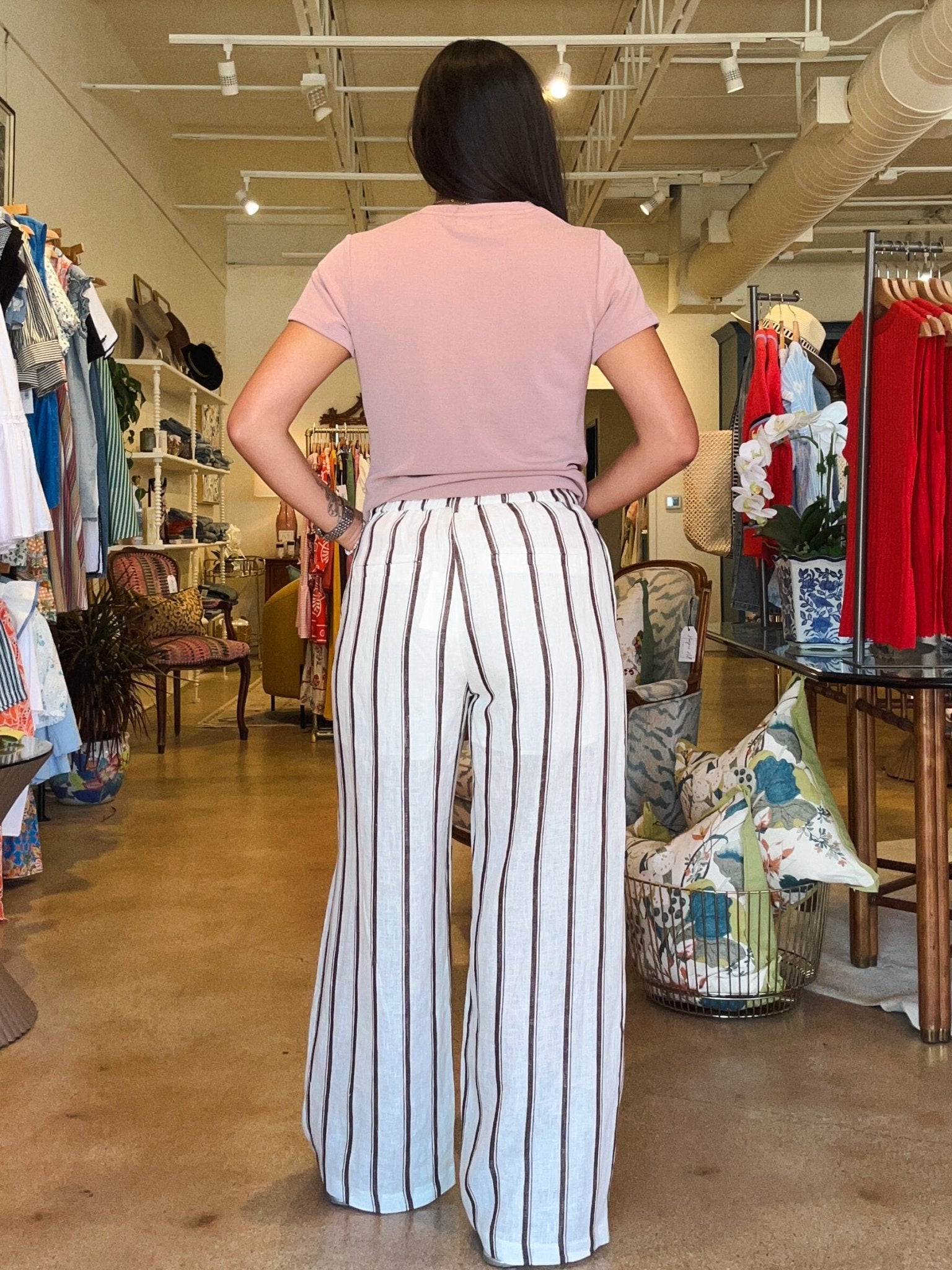Justine Stripe Pant - Elle Maxine