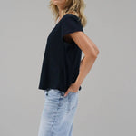 Kaden V - Neck Tee - Black - Elle Maxine