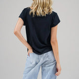 Kaden V - Neck Tee - Black - Elle Maxine