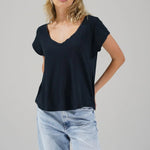 Kaden V - Neck Tee - Black - Elle Maxine