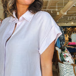 Kai Collared Shirt - Lavender - Elle Maxine