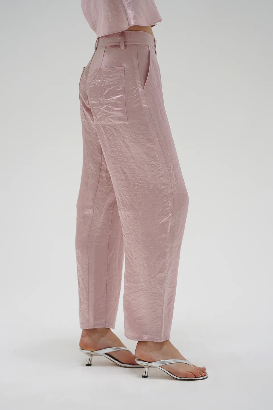 Kait Shine Pant - Rosewater - Elle Maxine
